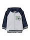 Kids Sweatshirt Cardigan with Hood Dark Blue