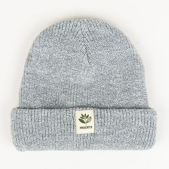 Beanie Unisex Σκούφος Πλεκτός σε Γκρι χρώμα