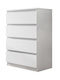 Juniper 4s Wooden Chest of Drawers with 4 Drawers White 70x40x100cm