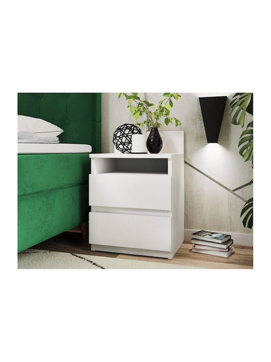 Nachttisch Juniper Plus Weiß 40x32x58cm