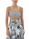 Women's Blouse Corset with Straps White-Black