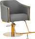 Burgos Gold Grau Friseurstuhl