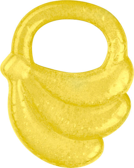 Babyono Μασητικός Κρίκος Οδοντοφυΐας με Gel από Σιλικόνη για 3 m+ Κίτρινο