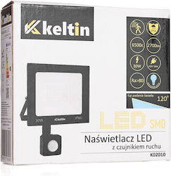 Proiector LED cu senzor de mișcare 30 W 6500k Keltin K02010 Proiector LED cu senzor de mișcare 30 W 6500k Keltin K02010