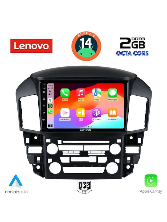 Lenovo Ηχοσύστημα Αυτοκινήτου για Lexus RX300 1998-2003 (Bluetooth/USB/AUX/WiFi/GPS/Apple-Carplay/Android-Auto) με Οθόνη Αφής 9"