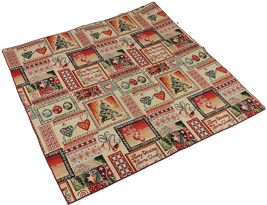 General Trade Weihnachtlich Tischtuch Rot L90xB90cm.