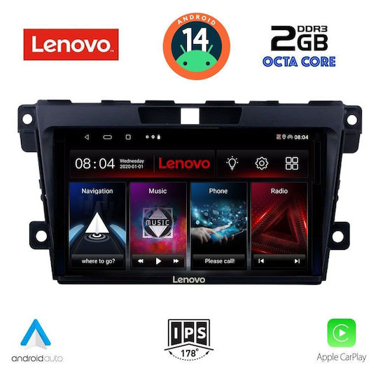 Lenovo Автомобилна Аудио Система (Блутут/USB/AUX/WiFi/GPS/Apple-Carplay/Android-Auto) с Тъчскрийн 9"