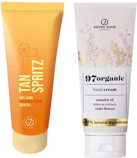 7Suns Cosmetics Tan Spritz + Hand Cream Solarium Κρέμα Σώματος 2τμχ