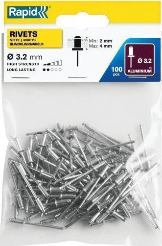 Rapid Πριτσίνια Αλουμινίου M2x8mm 100τμχ