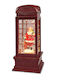 Christmas Decorative Telephone Booth with Santa Claus 10.5x28cm