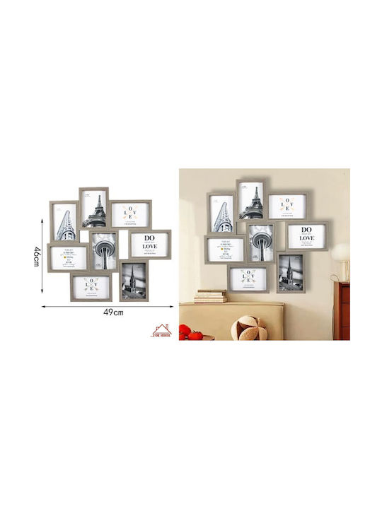 Kορνίζα Ξύλινη 8 Θέσεων 49x46cm Forhome 05202850 Home