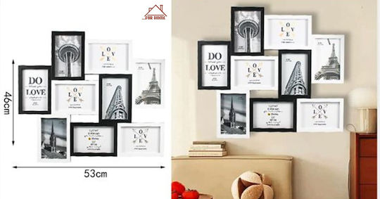 Ramă foto din lemn cu 9 poziții 53x46cm Forhome 520286 Home