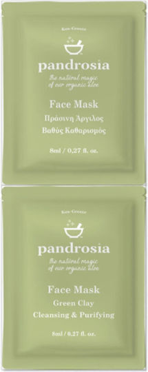 Pandrosia Face Mask Green Clay 2x8ml