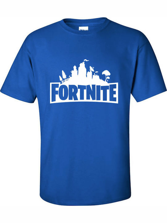 Gildan Kids' T-shirt Blue Roulette Fortnite