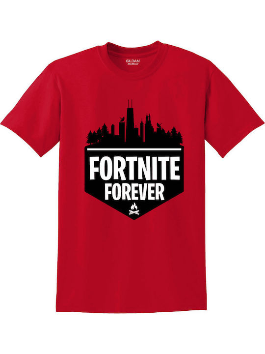 Gildan Tricou pentru copii Roșu Fortnite pentru...