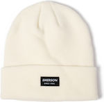 Emerson Beanie Unisex Beanie Knitted in White c...
