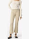 Damenjeans Schlaghose Beige