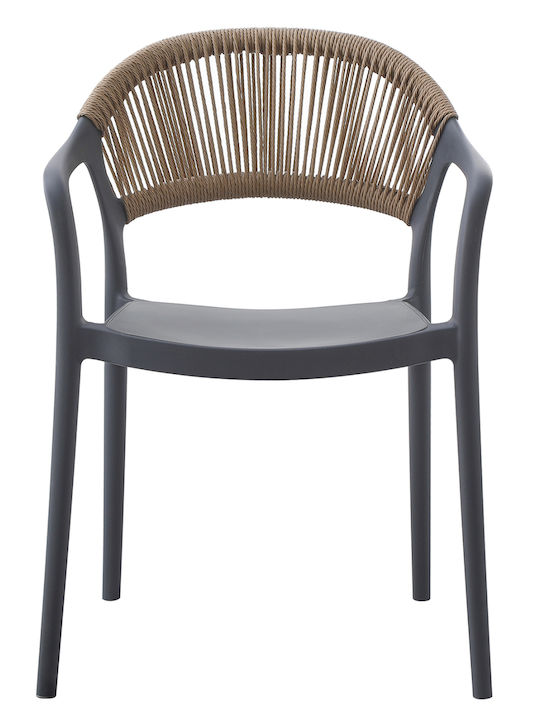 Gartenstühle Polypropylen Eva Grau/beige 56,5x49x83cm