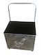 Metallisch Box Holzlagerung 61x44x94cm Silber