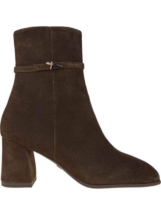 Leder Stiefeletten Damen Braun