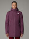 Hikesteller Insulated Women's for Hiking Short Parka Jacket Waterproof for Winter with Hood Midnight Mauve