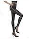Tägliches Damen Leggings Formendefinition Hohe Taille Push-up Schwarz