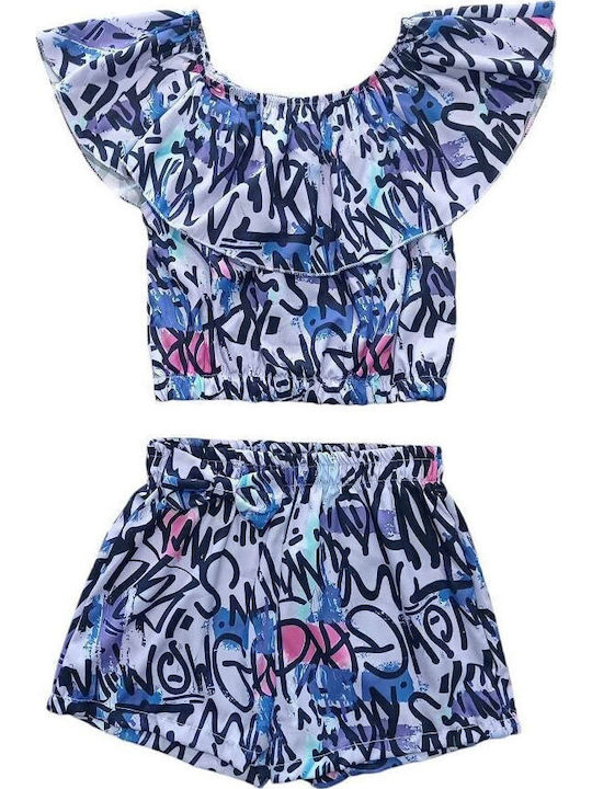 Italy Moda Kids Clothing Set with Shorts Purple 2 Pieces