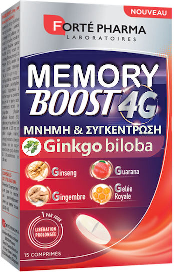 Forte Pharma Memory Boost 4g Supliment Alimentar Memorie și Concentrare 15 Comprimate