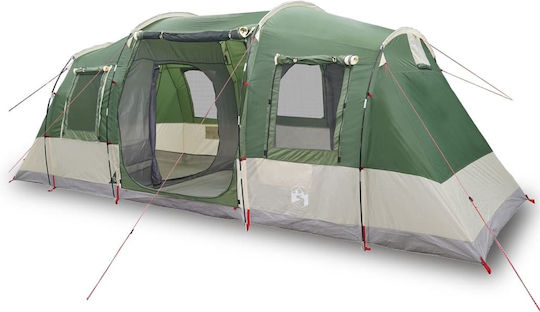 vidaXL Camping Tent Tunnel Green for 4 People 472x245x192cm