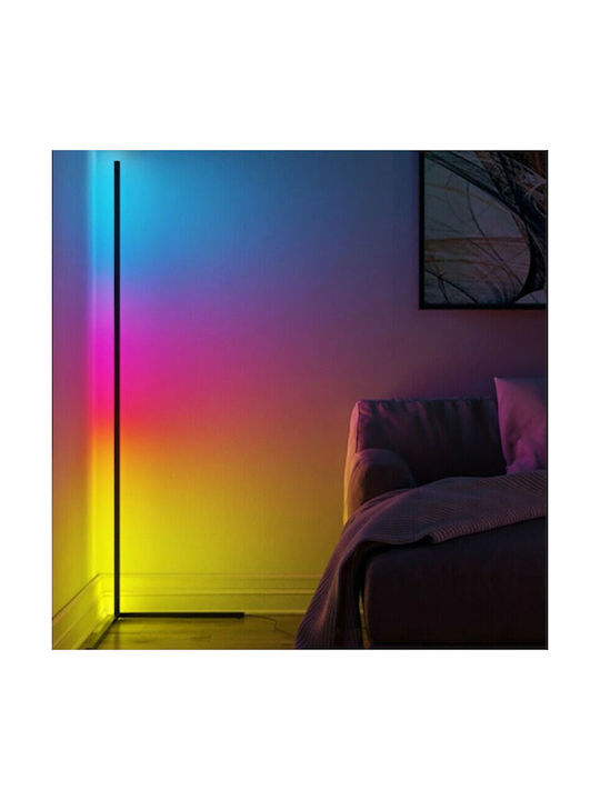 LED Floor Lamp H120xW30cm. with RGB Light Black