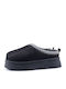 Winter Women's Slippers with Fur Black