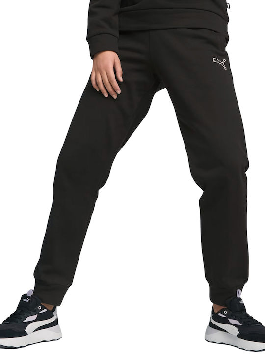 PUMA Essentials Παντελόνι Φόρμας Fleece Μαύρο