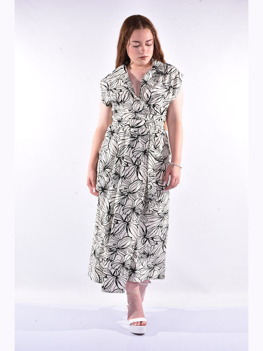 Summer Midi Dress Wrap Black