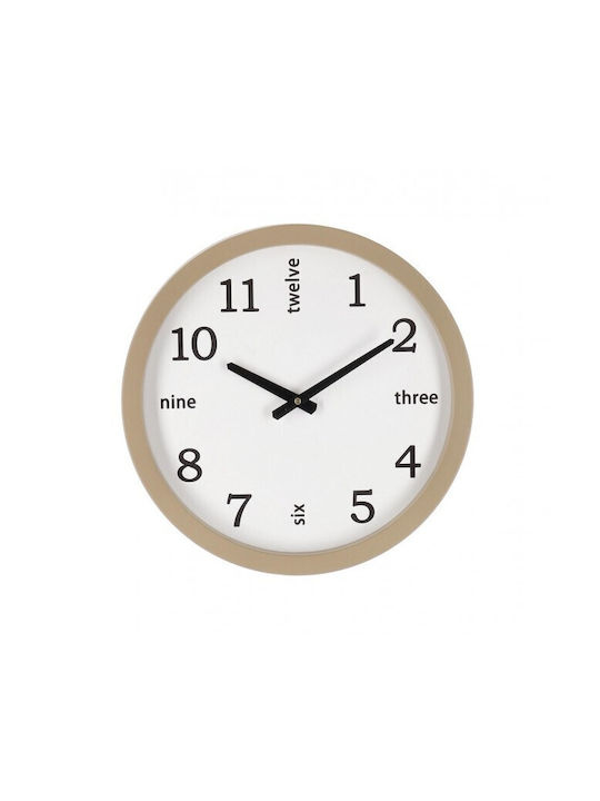 Bizzotto Eklin Wall Clock Beige Ø40cm