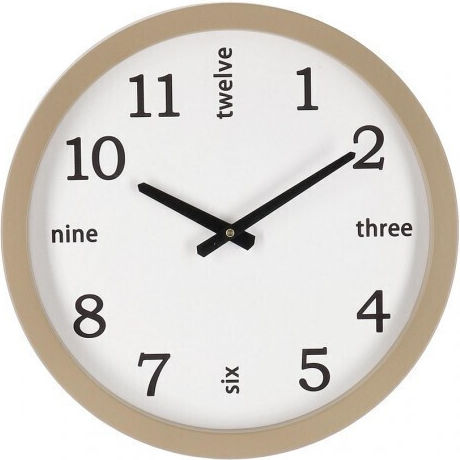 Bizzotto Eklin Wall Clock Beige 40x5cm