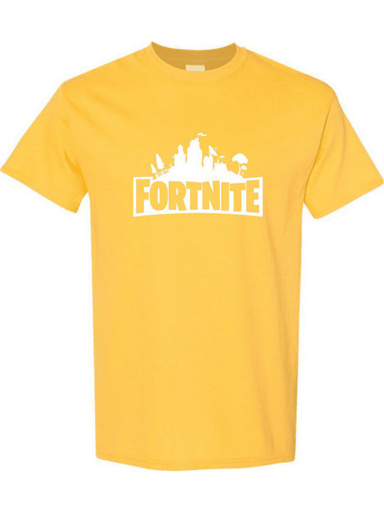 Kids' T-shirt Yellow Fortnite