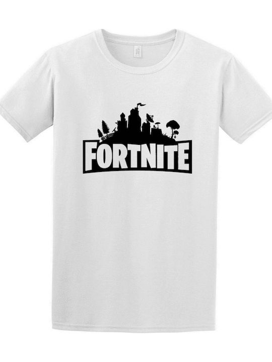 Gildan Kids' T-shirt White Fortnite