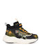 T-rex Kids Sneakers High with Scratch & Lights Green