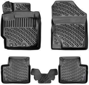 Rubber Car Mat Set for Toyota Yaris Xp90 II 2005-2013