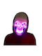 Halloween Mask Skull Model Zola White Purple Lights Plastic 26x17 Cm