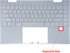 Πληκτρολόγιο Laptop Keyboard Palmrest Hp Pavilion X360 14t-dy000 23s31av 23s32av 300n0av M45219-001 M45224-001 M45223-001 M45221-001 Us Backlight Fingerprint Hole Silver Κωδ.40946usblpalm