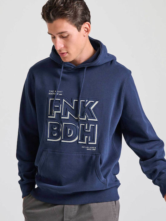 Funky Buddha Sweatshirt mit Kapuze Marineblau