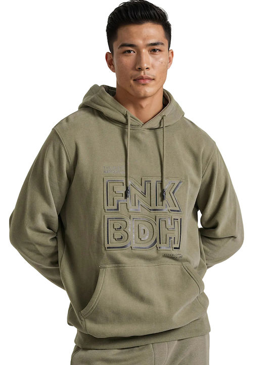 Funky Buddha Sweatshirt with Hood Khaki