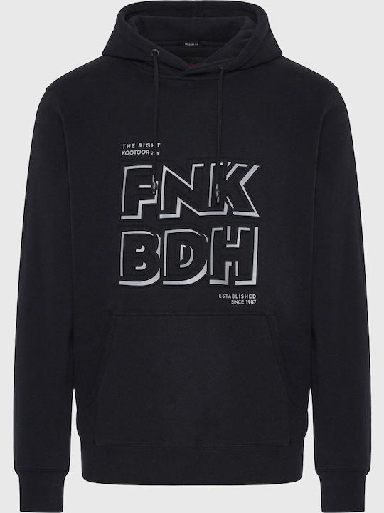 Funky Buddha Sweatshirt mit Kapuze Schwarz