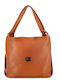 Leather Women's Shoulder Bag Tabac Brown