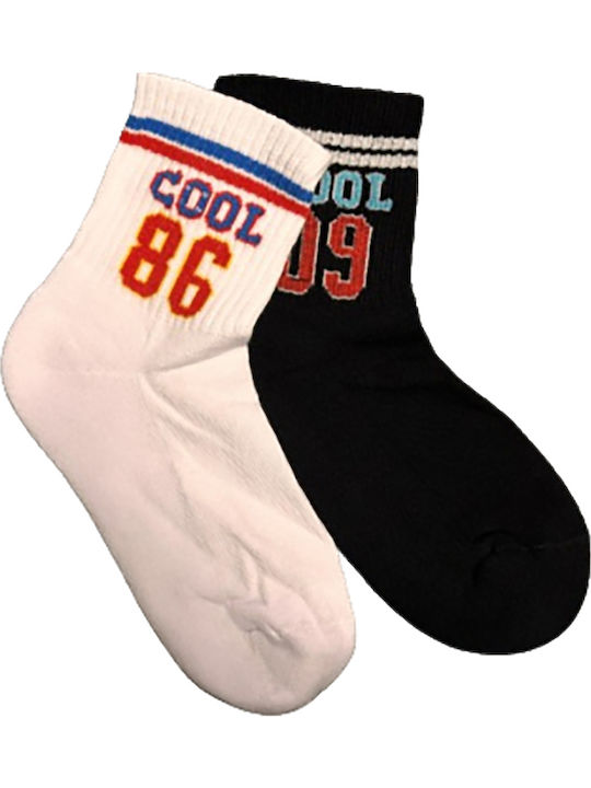 ME-WE Athletic Kids' Ankle Socks White-Black 2 ...