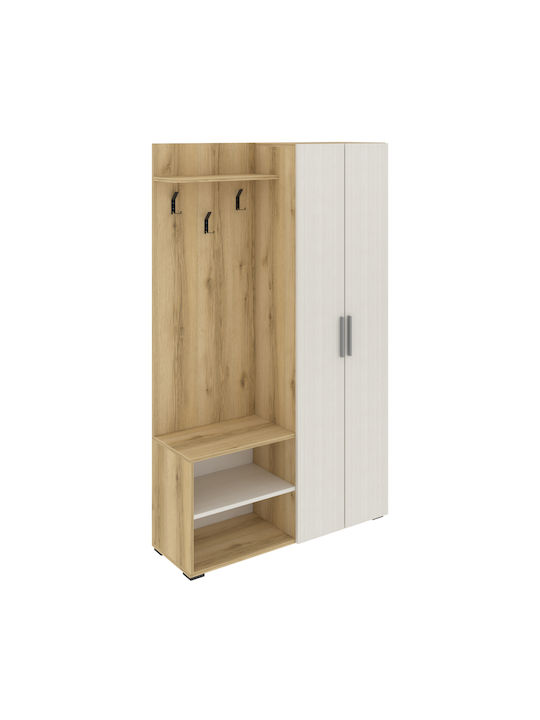 Bow Eingangsmöbel mit Schuhschrank Natural and Ecru 110x37x184cm