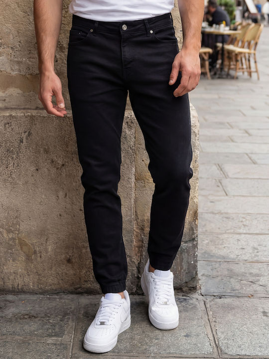 Men's Jeans Pants with Regular Straight Fit Black