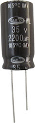 Samwha Πυκνωτής Ηλεκτρολυτικός 2200μF 35V WL1V228M1631MBB