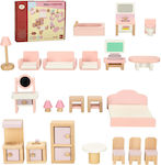 Wooden Pink Dollhouse Furniture